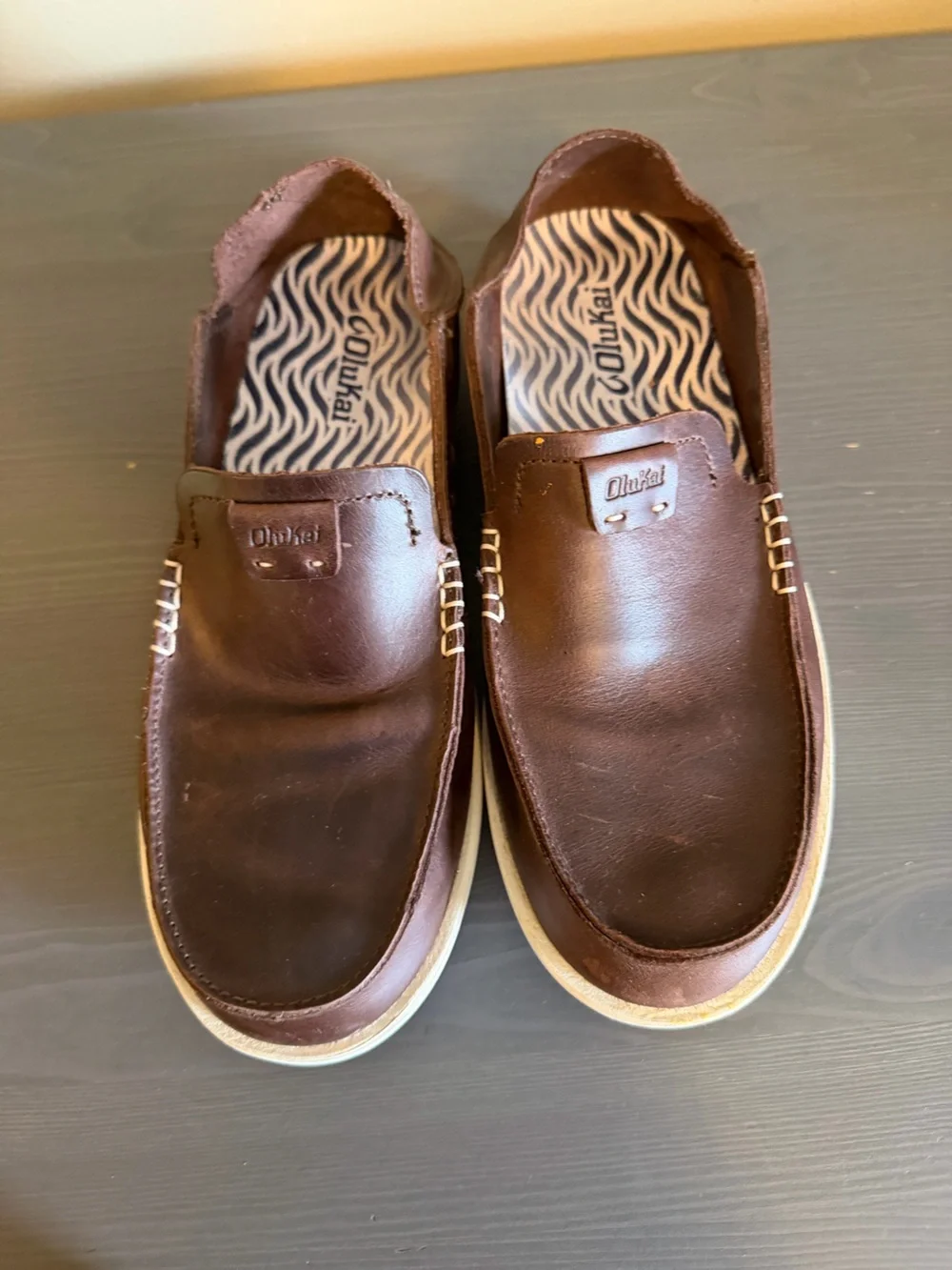 OluKai Kakaha Men’s Slip-On Leather Loafer
